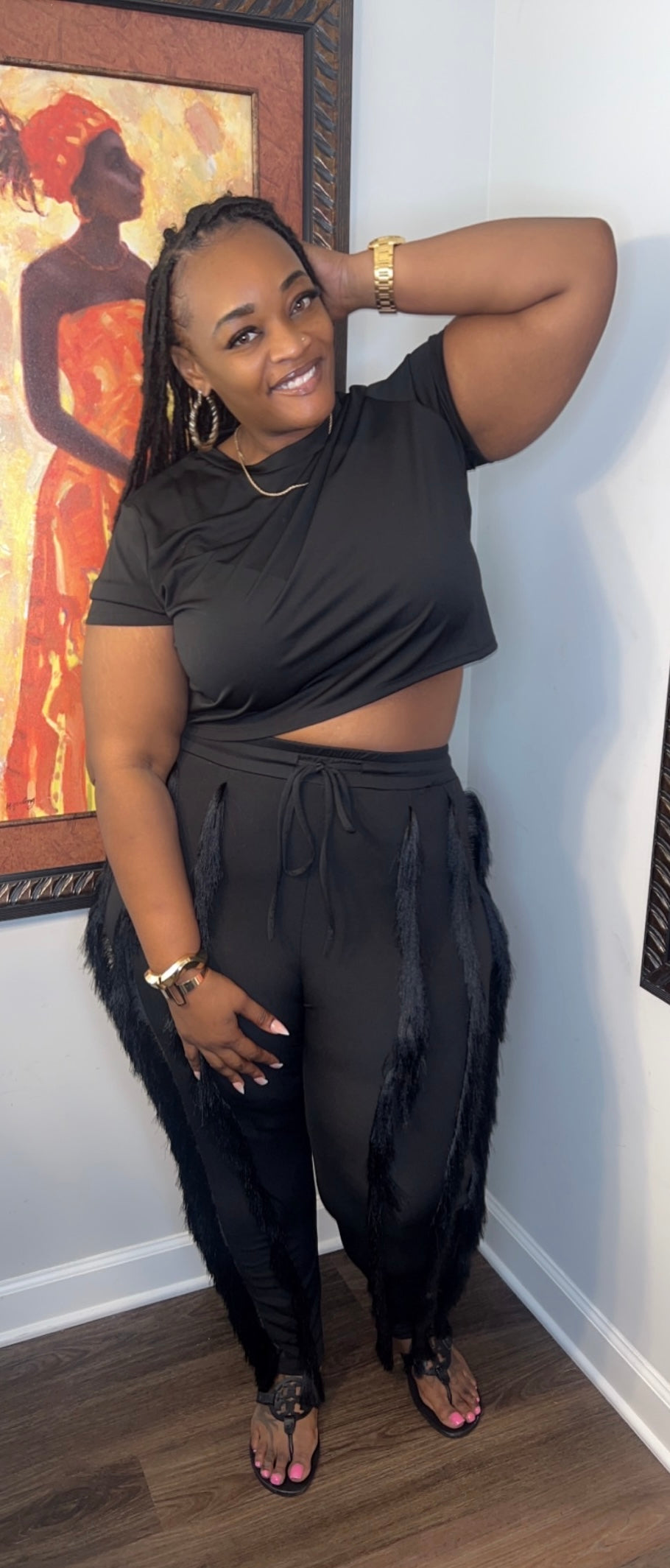 “Hometown Hottie ” Frizzy Two Piece Pants Set