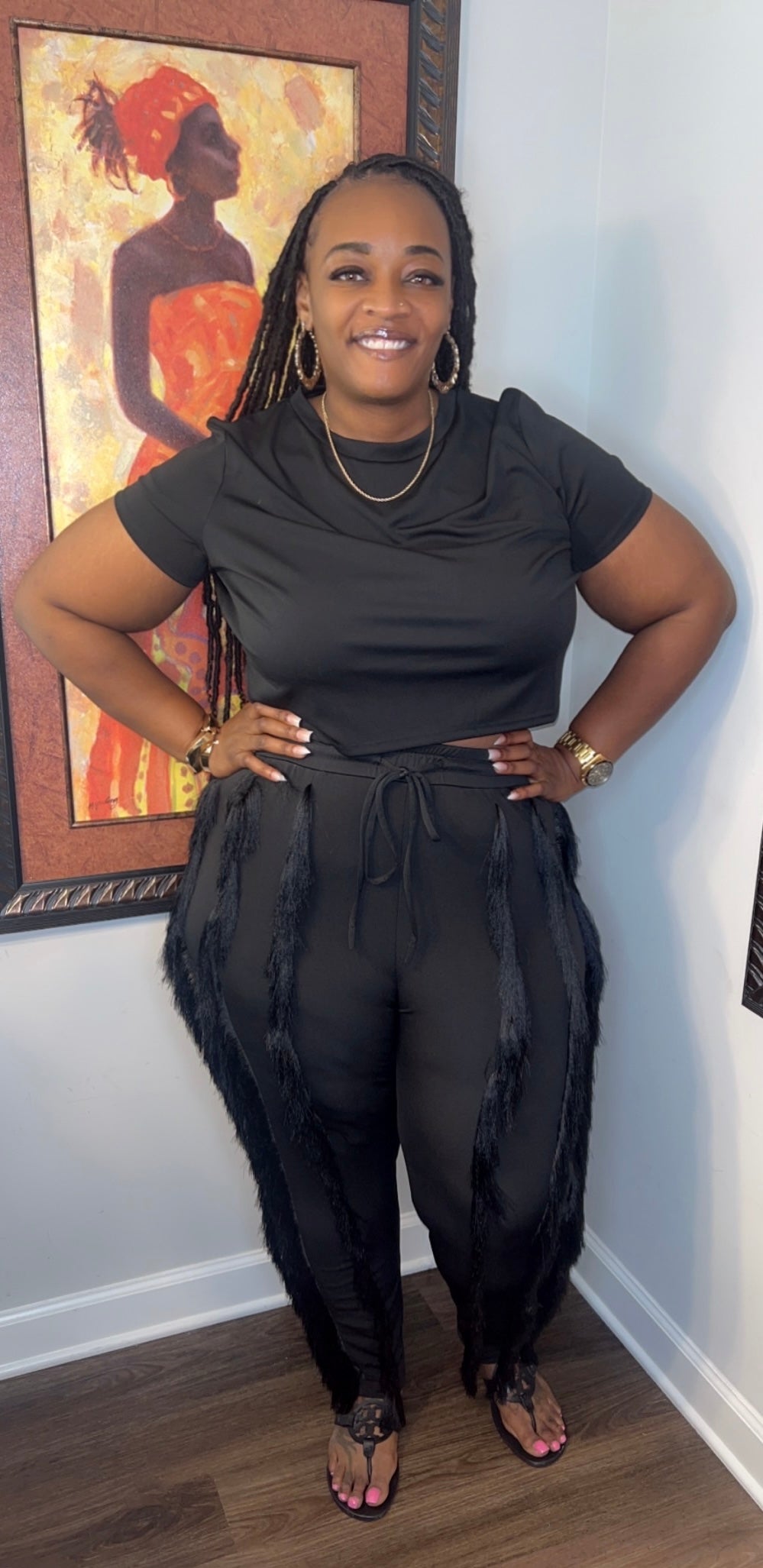 “Hometown Hottie ” Frizzy Two Piece Pants Set