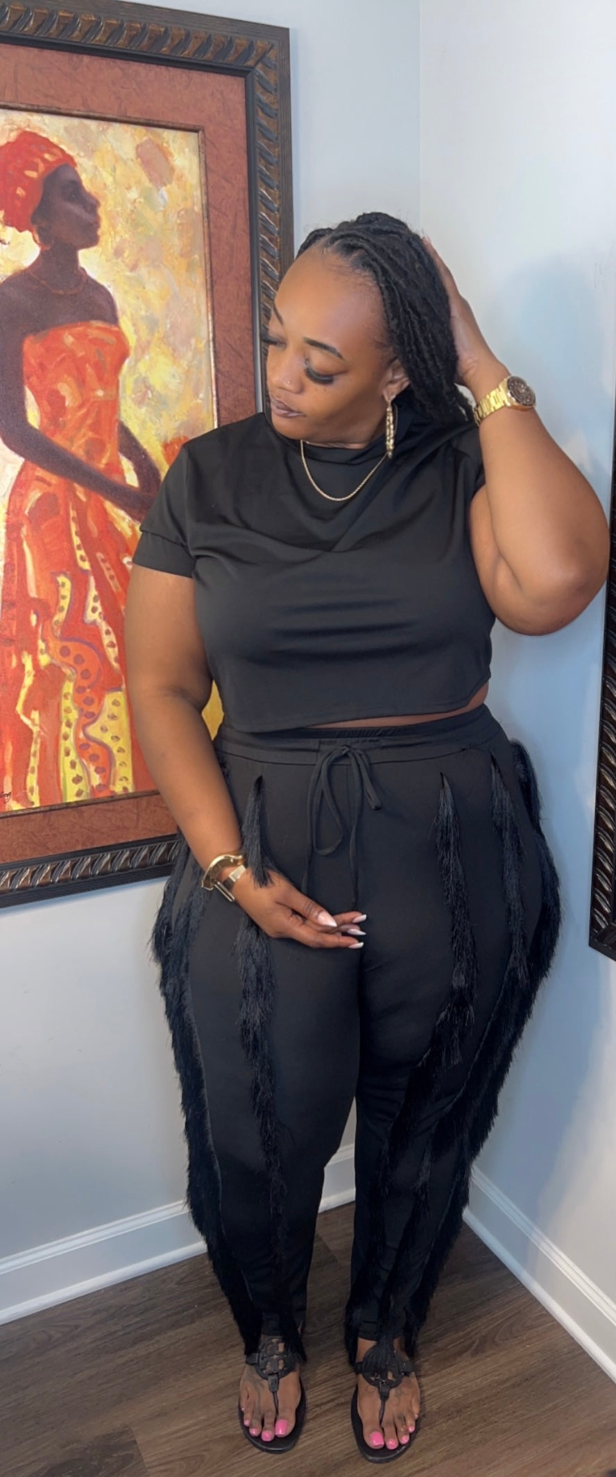 “Hometown Hottie ” Frizzy Two Piece Pants Set