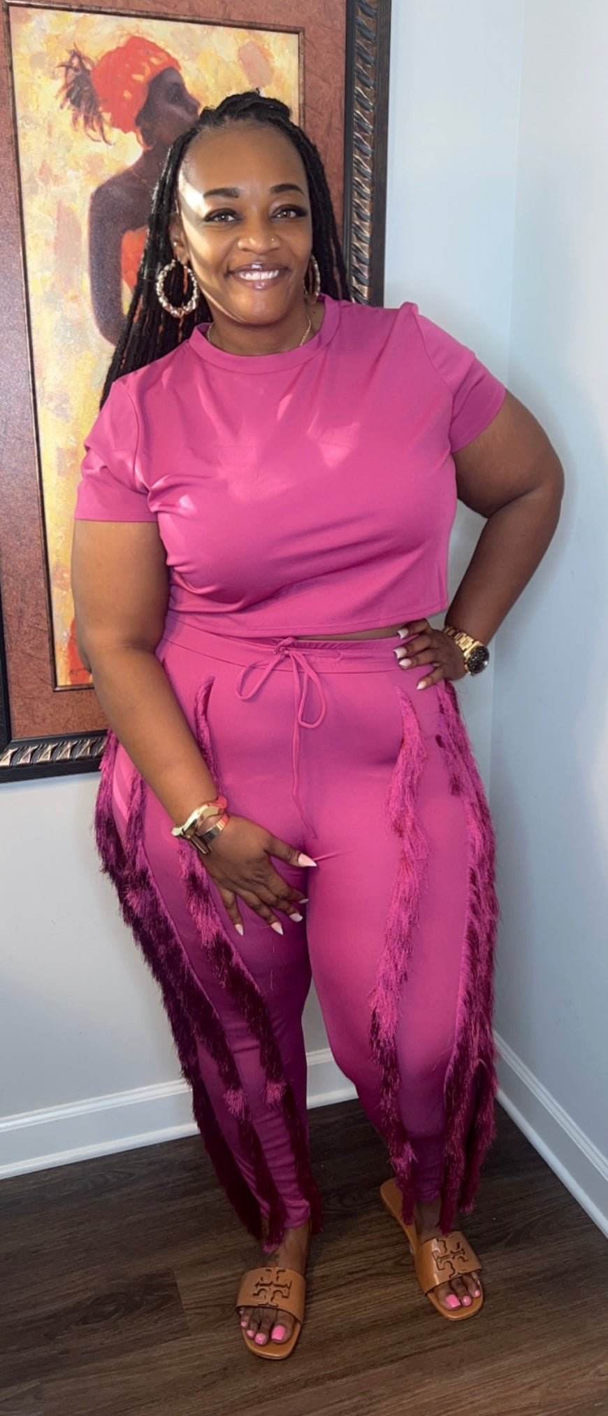 “Hometown Hottie ” Frizzy Two Piece Pants Set