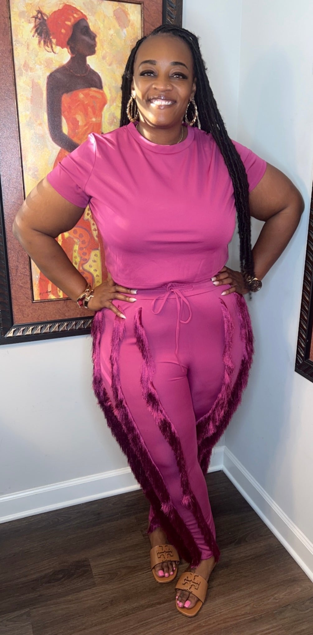 “Hometown Hottie ” Frizzy Two Piece Pants Set