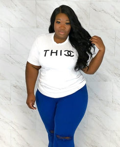 “Undeniably THICC” Fitted T-shirt